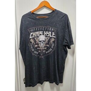 AFFLICTION Chris Kyle American Sniper Warrior Spirit Live Fast Skull T Shirt 2XL